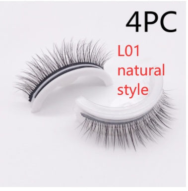 Reusable 3D Mink Lashes Natural False Eyelashes Self Adhesive Fake Glue Free Makeup Eyelash Extension Silk Reusable 3D Mink Lashes Natural False Eyelashes Self Adhesive Fake Glue Free Makeup Eyelash Extension Silk